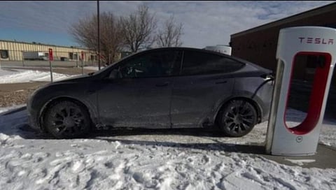 Tesla in winter