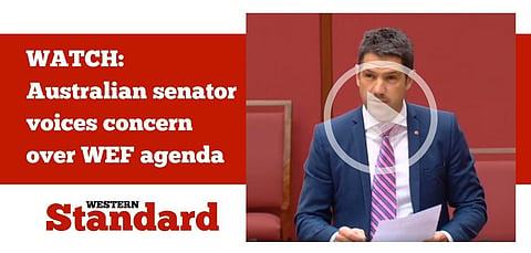WATCH: Australian senator voices concern over WEF agenda
