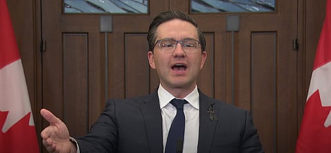WATCH: Global News reporter heckles Poilievre, allegedly tells him to 'go f*ck himself'