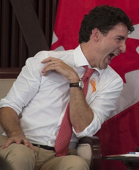 Trudeau jokes with Johnson whose private jet is bigger before G7 conference