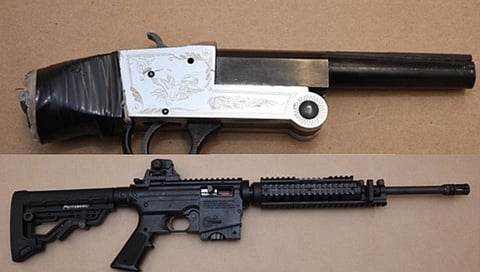 Air 1, Canine Unit assist with arrest following weapons complaint, personal robbery