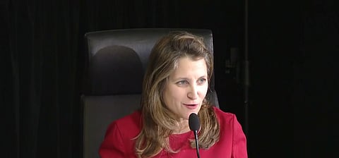 Freeland calls freezing convoy bank accounts 'economic incentives'