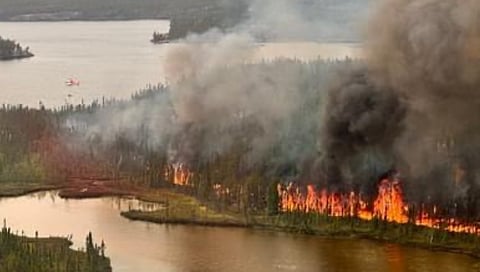 Crews keep fire 15 km from Yellowknife