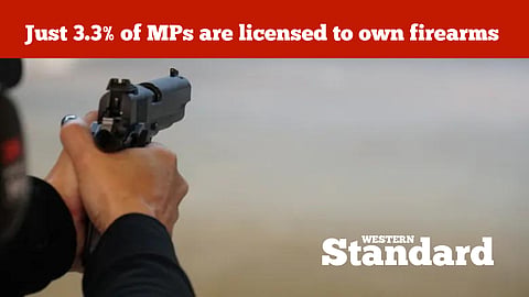 Just 3.3% of MPs are licensed to own firearms