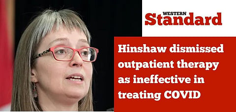 Hinshaw dismissed outpatient therapy as ineffective in treating COVID