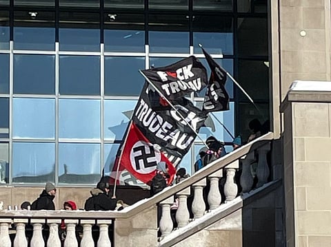Brian Fox sues Freedom Convoy lawyer over Nazi flag accusation
