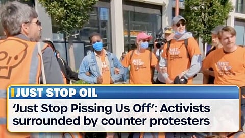 BLIMEY: Brit counterprotest of anti-oil group goes viral