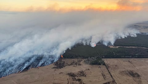 Wildfire is burning out of control in Alberta