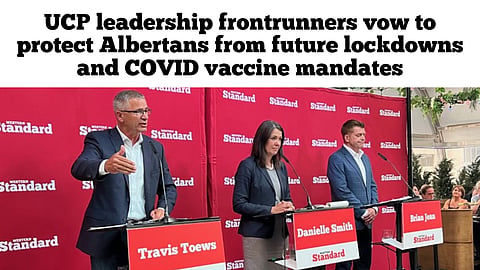 UCP leadership frontrunners vow to protect Albertans from future lockdowns and vaccine mandates
