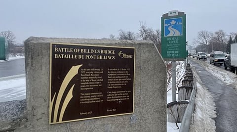 Plaque commemorating Freedom Convoy counterprotest erected in Ottawa