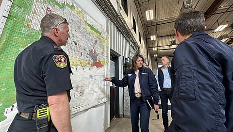 Smith on the ground in Grande Prairie to survey the damage caused by wildfires