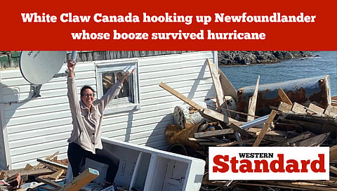 White Claw Canada hooking up Newfoundlander whose booze survived hurricane