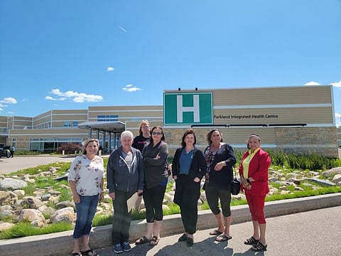 NDP Leader Beck and healthcare workers condemn closing hospital beds in Moe's riding