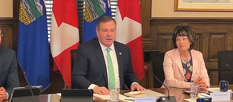 Kenney gathers cabinet, talks up his government's milestones