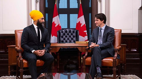 Jagmeet Singh and Justin Trudeau