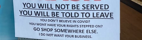 Alberta liquor store lashes back at anti-maskers tormenting them