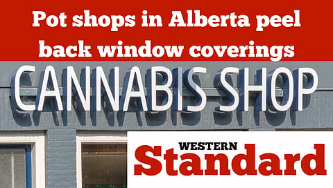 Pot shops in Alberta peel back window coverings