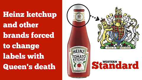 Heinz ketchup and other brands forced to change labels with Queen's death
