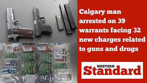 Calgary man arrested on 39 warrants facing 32 new charges related to guns and drugs