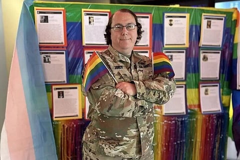 US Department of Defense praises transgender female soldier for courage