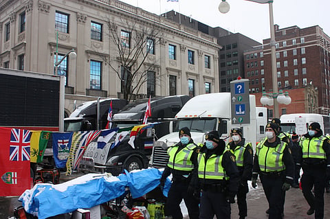 Police chief says no loaded firearms found at Freedom Convoy protest