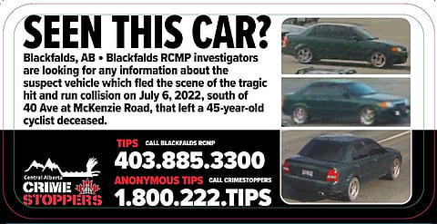 Blackfalds RCMP erect billboards to try and find vehicle in deadly hit and run
