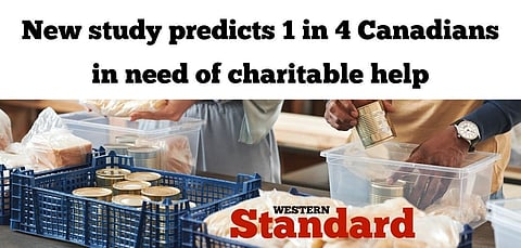 New study predicts 1 in 4 Canadians in need of charitable help