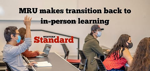 MRU bringing students back to class — with three-layer masks