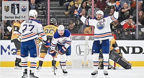 Oilers dominate Golden Knights to even series