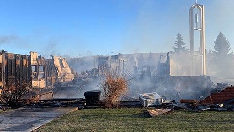 Church burned to the ground near Cold Lake