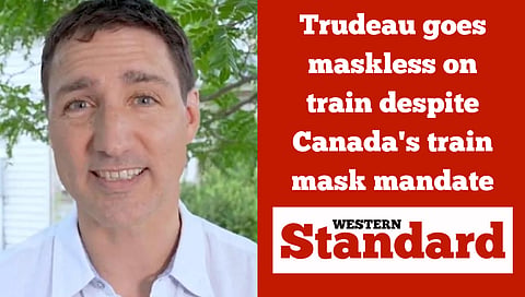 Trudeau goes maskless on train despite Canada's train mask mandate