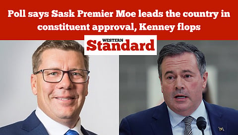 Poll says Sask Premier Moe leads the country in constituent approval, Kenney flops