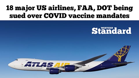18 major US airlines, FAA, DOT being sued over COVID vaccine mandates