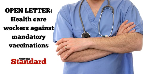 OPEN LETTER: Health care workers against mandatory vaccinations