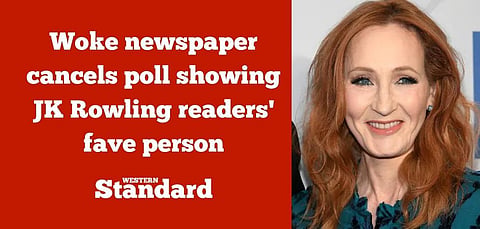 Woke newspaper cancels poll showing JK Rowling is readers’ fave person