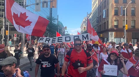 Freedom protestors return to Ottawa for Canada Day celebrations