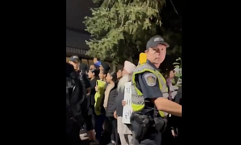 WATCH: Abbotsford police escort trustees from session due to parental rights protest