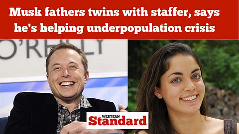 Musk fathers twins with staffer, says he's helping underpopulation crisis