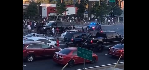 WATCH: Atlanta driver scuttles pedestrians like bowling pins while fleeing from police