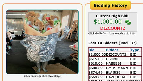 WHERE’S THE BEEF? Dozens of bidders ante up for surplus Alberta government donair suit