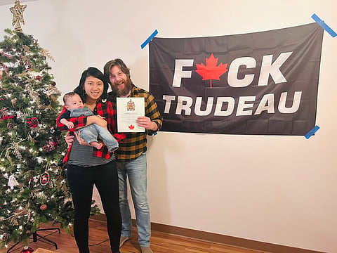 AJ Winter received his Canadian citizenship certificate on February 6. 