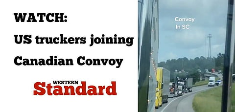WATCH: US truckers joining Canadian Convoy