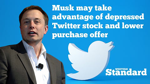 Musk may take advantage of depressed Twitter stock and lower purchase offer