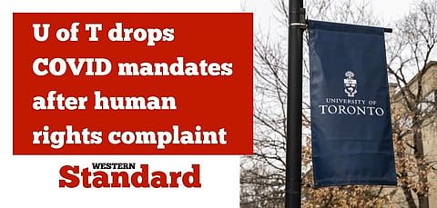 U of T drops COVID mandates after human rights complaint
