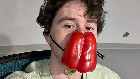 PEPPERING LAURIER: Ontario university student wears vegetable over face to defy masks