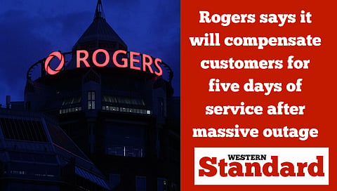 Rogers will compensate customers for five days of service after massive outage