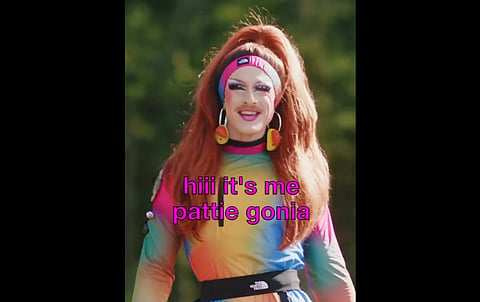 Pattie Gonia appeared in an ad for the North Face to try to help it sell outdoor clothes. 