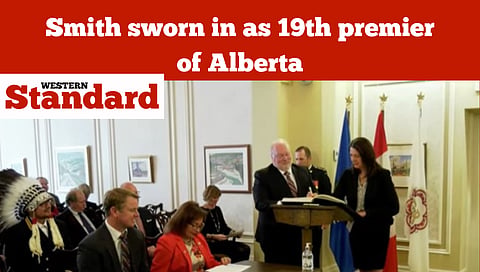 Smith sworn in as 19th premier of Alberta