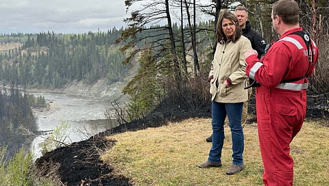 Smith tours Parkland County to assess damage and meet with officials
