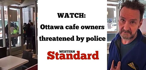 WATCH: Ottawa cafe owners threatened by police